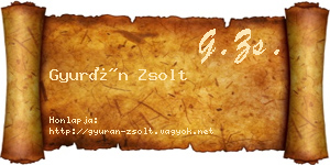 Gyurán Zsolt névjegykártya
